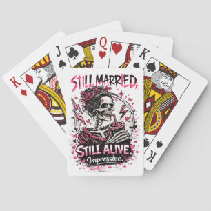 Baraja De Cartas Esqueleto Impresionante Aún Casados Aún Vivos 