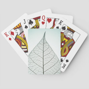 Baraja De Cartas Esqueleto verde de la hoja