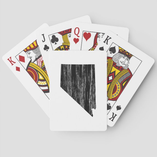 Baraja De Cartas Esquema de estado de Nevada en peligro (Reverso)