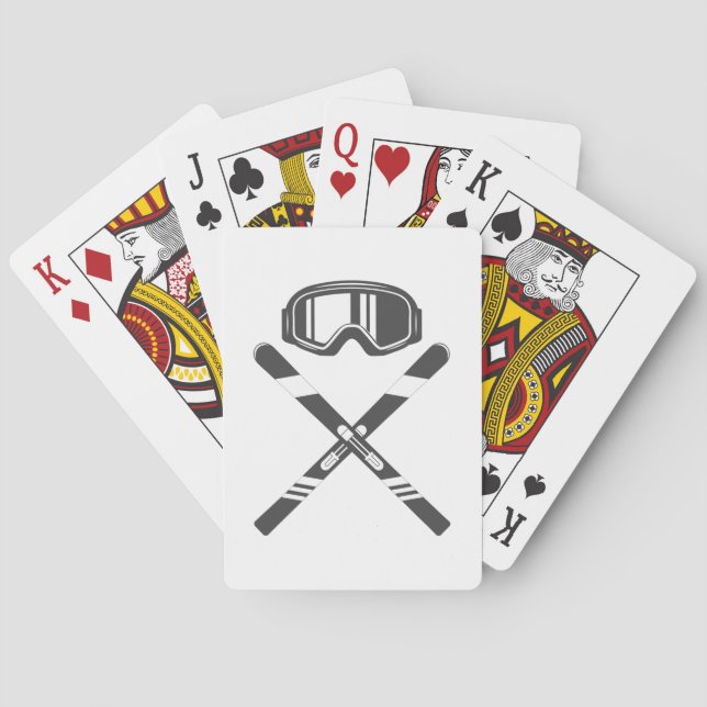 Baraja De Cartas Esquí cruzado (Reverso)