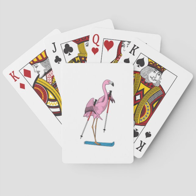 Baraja De Cartas Esquí de Flamingo (Reverso)