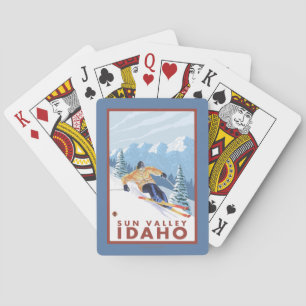 Baraja De Cartas Esquí de nieve de descenso - Sun Valley, Idaho
