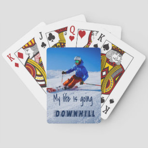 Baraja De Cartas Esquí de nieve motivacional sobre descenso