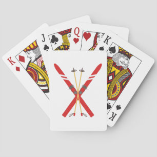 Baraja De Cartas Esquí postes del vintage