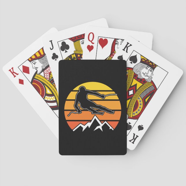 Baraja De Cartas Esquí retro (Reverso)