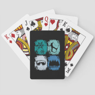 Baraja De Cartas Esquiadores Deportes de Invierno