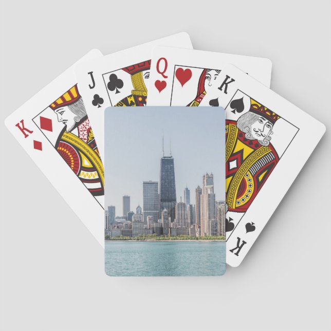 Baraja De Cartas Esquina De Chicago Con El Lago Michigan (Reverso)