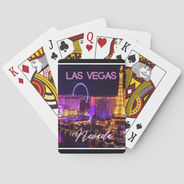 Baraja De Cartas Esquina de Las Vegas Nevada (Reverso)