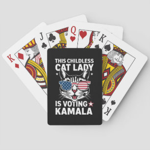 Baraja De Cartas Esta dama de gato sin hijos está votando por las e