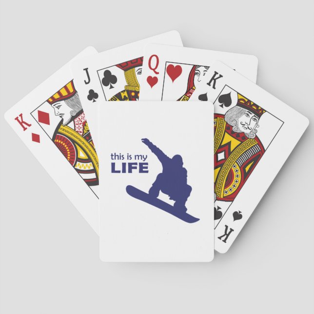 Baraja De Cartas Esta es mi vida (Snowboarding) (Reverso)