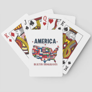 Baraja De Cartas Estados Unidos construido por inmigrantes patriota