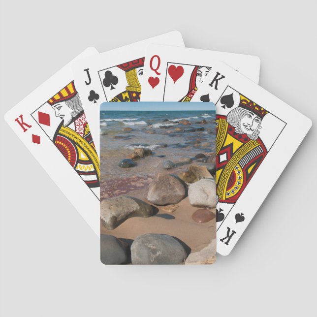 Baraja De Cartas Estados Unidos, Michigan. Boulders redondeados a 1 (Reverso)