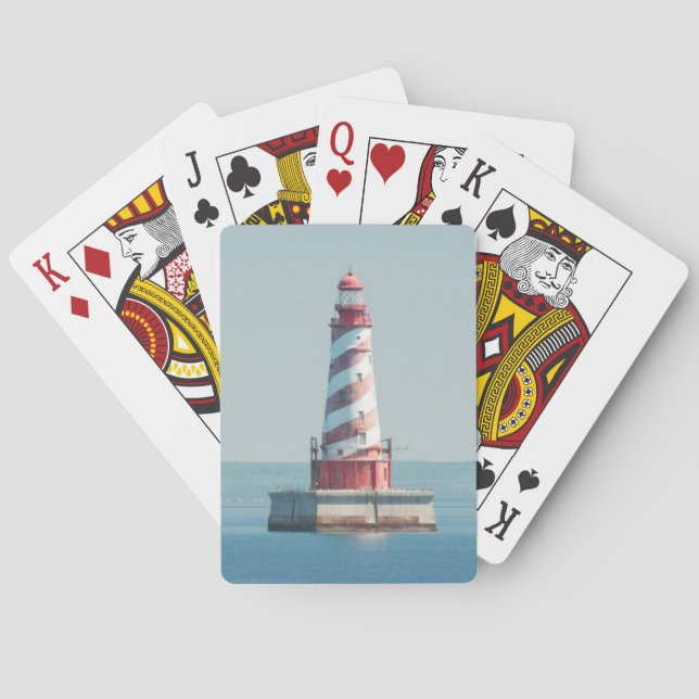 Baraja De Cartas Estados Unidos, Michigan, Grandes Lagos, Lago Mich (Reverso)