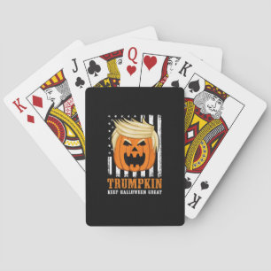 Baraja De Cartas Estados Unidos Trumpkin mantiene a Halloween muy d