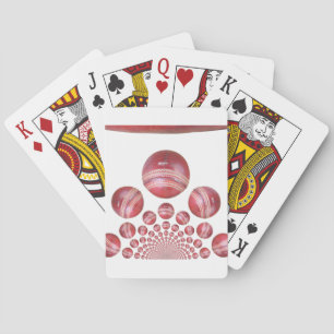 Baraja De Cartas Estampa de Pelota de Cricket para Amantes del Depo