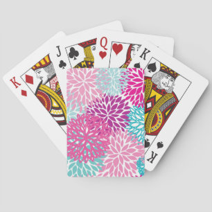 Baraja De Cartas Estampado de flores brillante 2