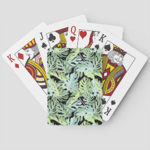 Baraja De Cartas Estampado de flores de la selva