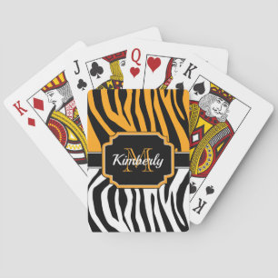 Baraja De Cartas Estampado de zebra lindo