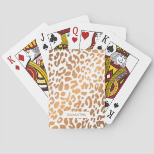 Baraja De Cartas Estampado leopardo de oro