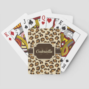 Baraja De Cartas Estampado leopardo lindo