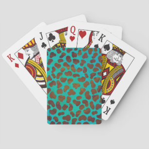 Baraja De Cartas Estampado marrón y azul Dalmatian