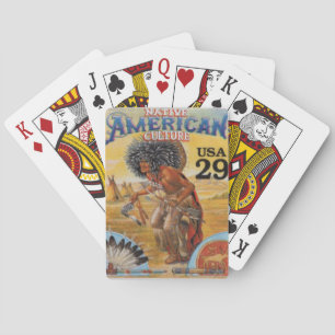 Baraja De Cartas Estampado nativo americano
