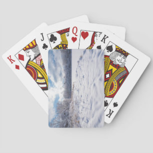 Baraja De Cartas Estanques cubiertos de nieve y bosques en las coli