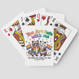 Baraja De Cartas Estás A Salvo Conmigo, Animal LGBT Raccoon