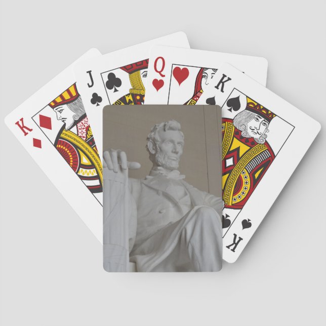 Baraja De Cartas Estatua conmemorativa de Lincoln (Reverso)
