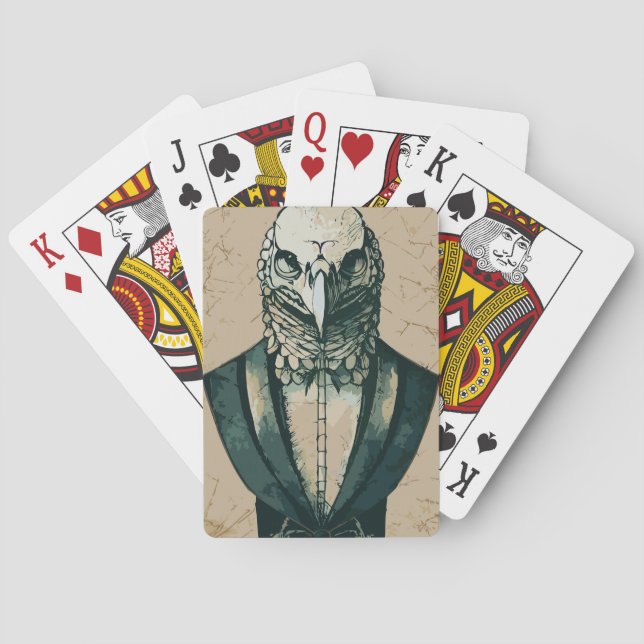 Baraja De Cartas Estatua de Aristocrat Bald Eagle (Reverso)
