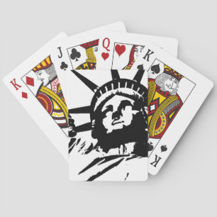 Baraja De Cartas Estatua de arte pop de la libertad