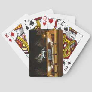 Baraja De Cartas Estatua de caballo de bailarina nativa Saratoga