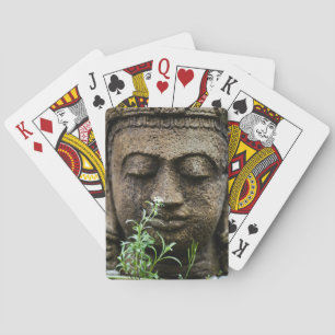 Baraja De Cartas Estatua de jardín de piedra con flor