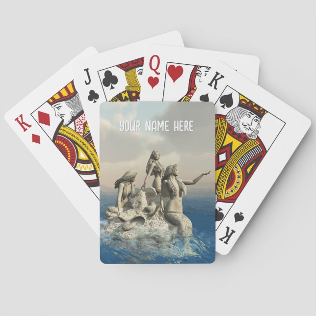 Baraja De Cartas Estatua de las sirvientas. Personalizado (Reverso)