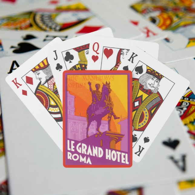 Baraja De Cartas Estatua de Le Grand Hotel Roma, Italia, Viajes Vin (Subido por el creador)