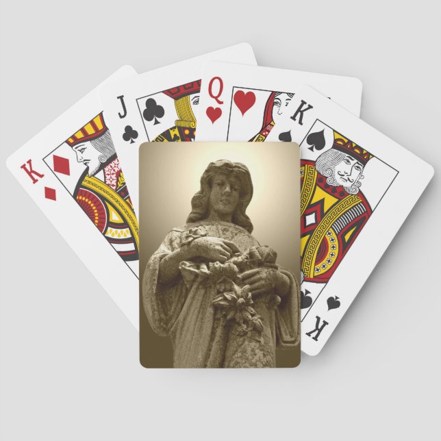 Baraja De Cartas Estatua de Virgin Mary (Reverso)