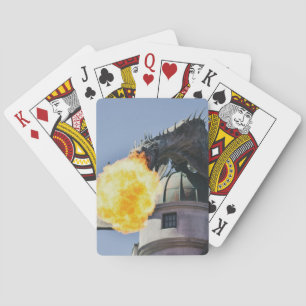 Baraja De Cartas Estatua del Dragón Respirador de Fuego