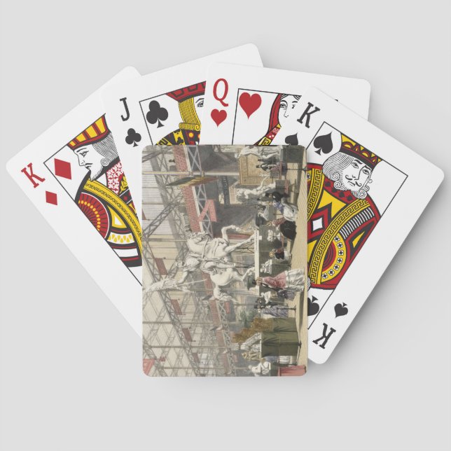 Baraja De Cartas Estatuas en la sección belga de la Gran Exposición (Reverso)