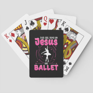 Baraja De Cartas Este Chica Corre Sobre Jesús Y El Baile De Ballet