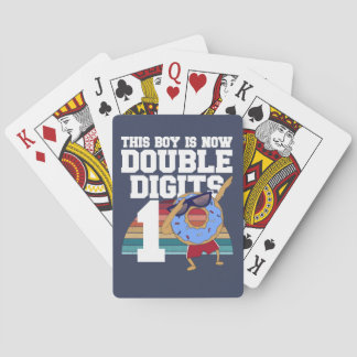 Baraja De Cartas Este chico es ahora doble dígito gracioso 10 cumpl