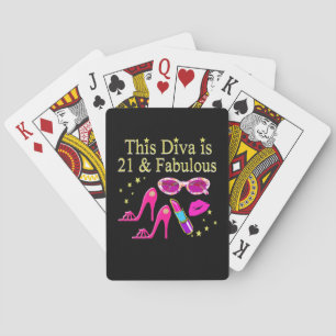 BARAJA DE CARTAS ESTE DIVA ES DE 21 Y FABULOSO DISEÑO
