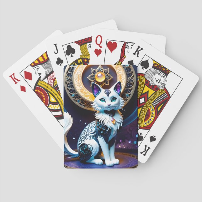 Baraja De Cartas Este gato de fantasía filigree es verdaderamente u (Reverso)