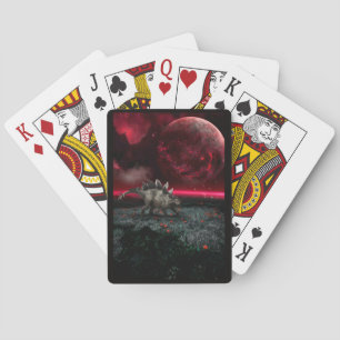 Baraja De Cartas Estegosaurio en escena dramática