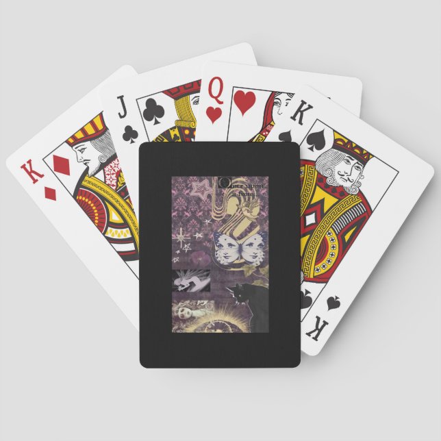 Baraja De Cartas Estética de Whimsigoth sobredimensionada (Reverso)