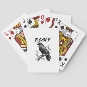 Baraja De Cartas Estilo clásico Meme Amante del Cuervo F Caw F