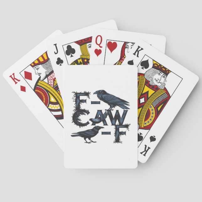 Baraja De Cartas Estilo Creativo Clásico F-Caw-F (Reverso)