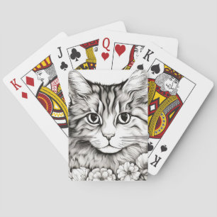 Baraja De Cartas Estilo de dibujo del dibujo de la pintura de la pi
