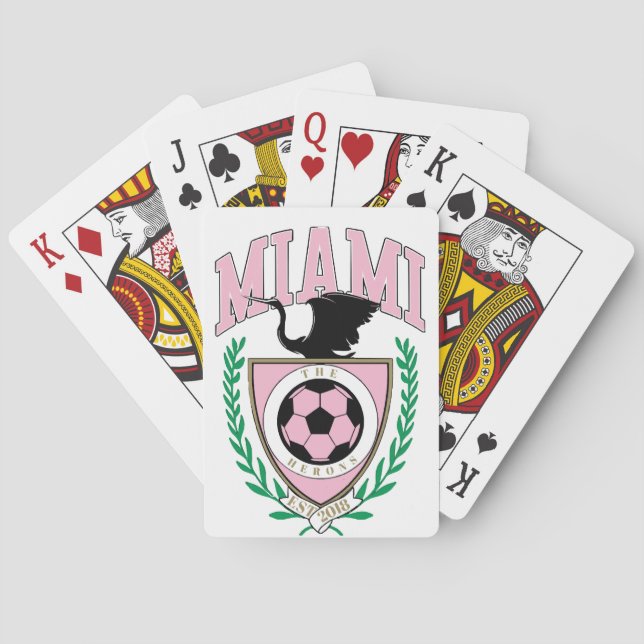 Baraja De Cartas Estilo de diversidad de fútbol de Miami (Reverso)