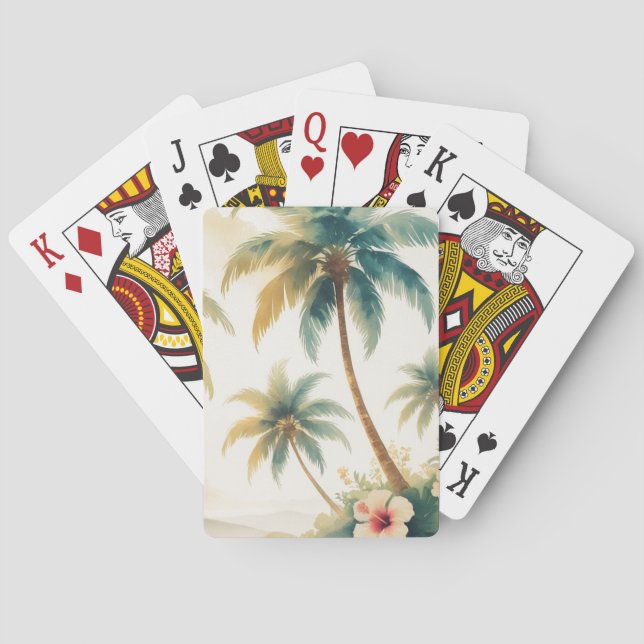 Baraja De Cartas Estilo de época Hawai Viajes Honolulu (Reverso)