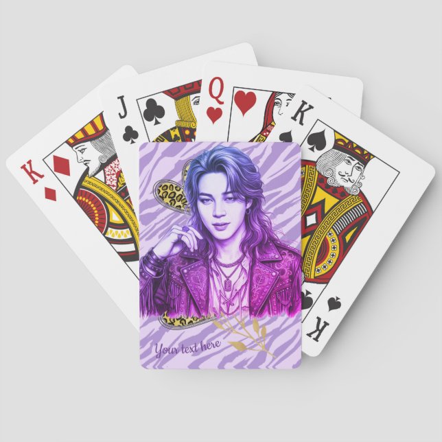 Baraja De Cartas estilo de icono editable de k pop (Reverso)